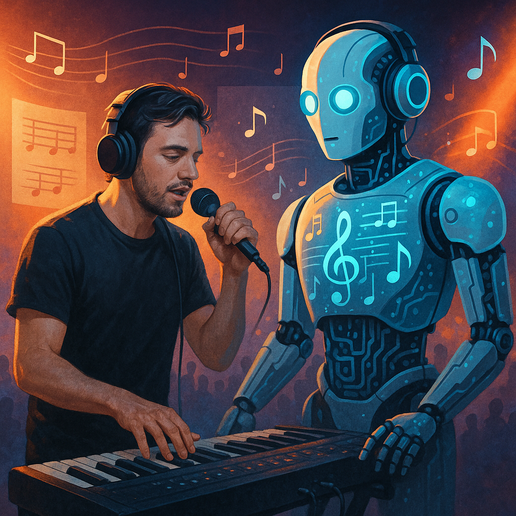 How AI is Reinventing Music: Generative Creativity, Copyright Battles, and Live Performances